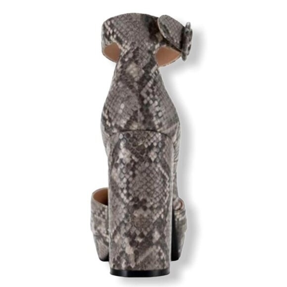 KAARI BLUE RILEY Women's Animal Print High Block Heel Platform Ivory - Picture 3 of 8